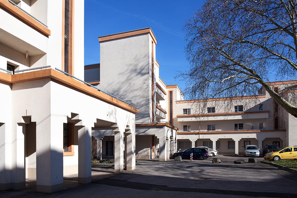 Gelsenkirchen, Vittinghoff-Siedlung, Ansicht von der Wilhelminenstraße