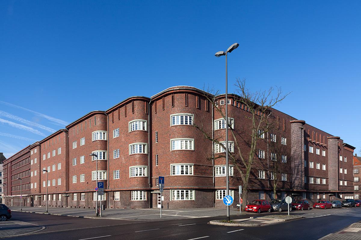 Herne-Wanne-Eickel, Siedlung Roter Block, Ecke Wibbeltstr., Amtmann-Winter-Str. 