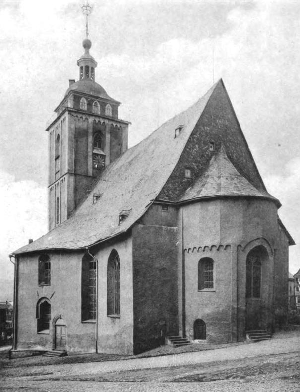 historische Ansicht der Nikolaikirche vor dem Krieg, Blick von von Südosten
