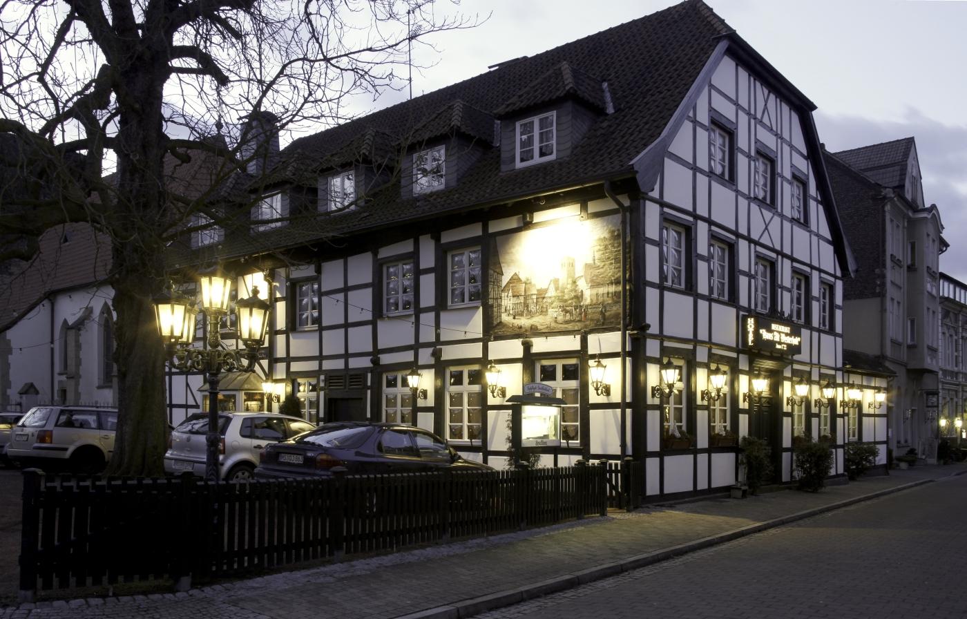 Fachwerkhaus am Abend