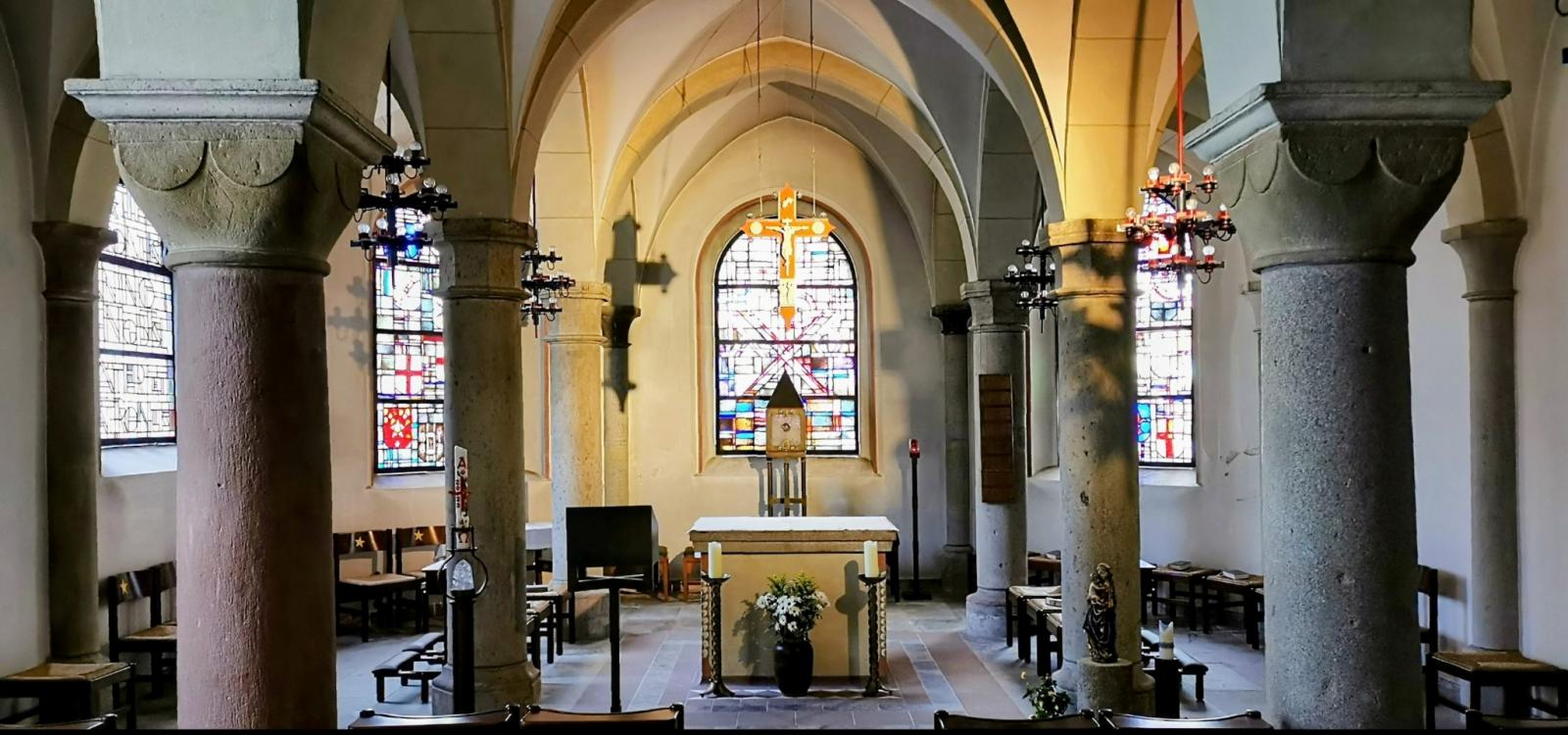 Blick in die Krypta der Klosterkirche
